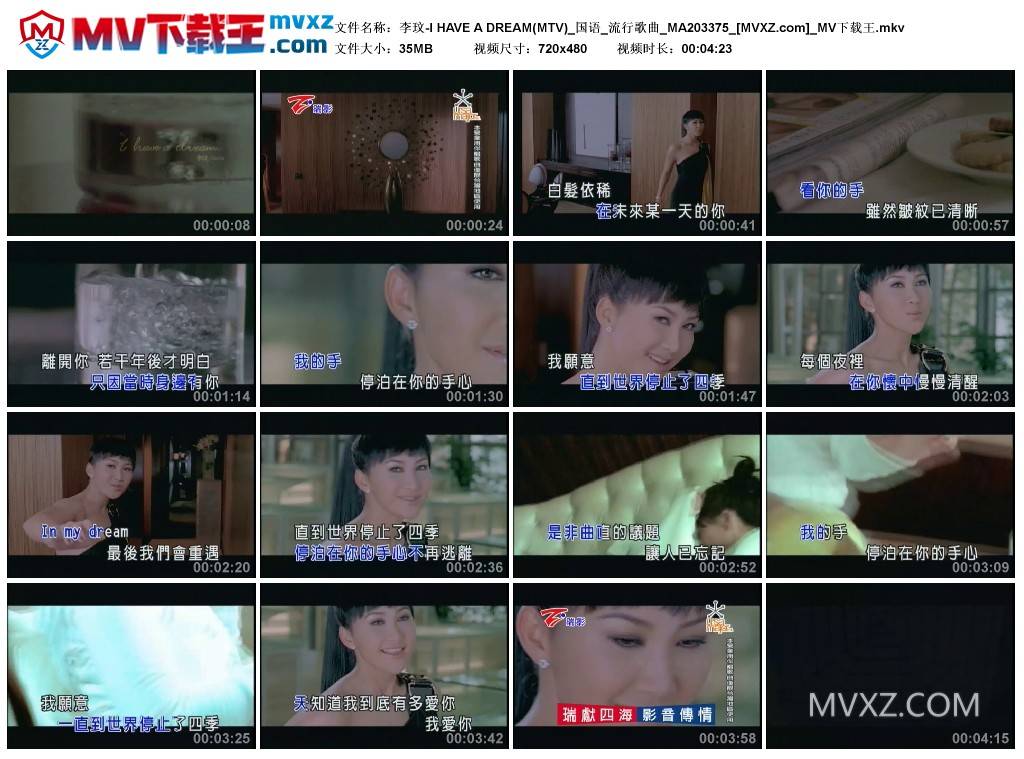 李玟-I HAVE A DREAM(MTV)_国语_流行歌曲_MA203375